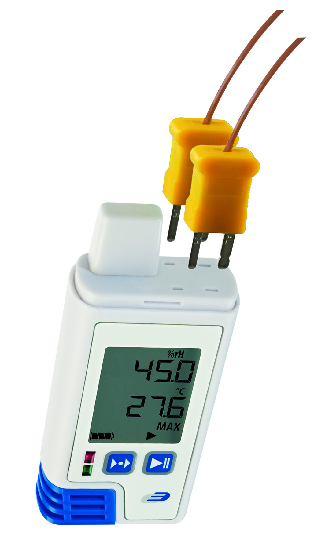 LOG210 TC PDF-Datenlogger für Temperatur und Feucht, plus 2x extern (Typ-K)