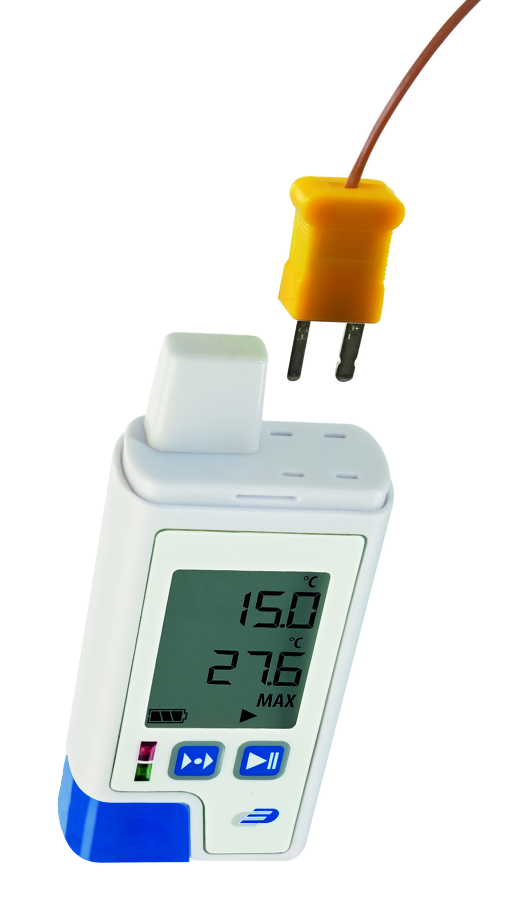 LOG200 TC PDF-Datenlogger für Temperatur intern und 2x extern (Typ-K)